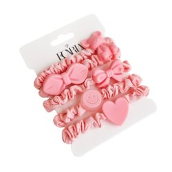 Ecarla Hair Ties Pink - 5 Pieces