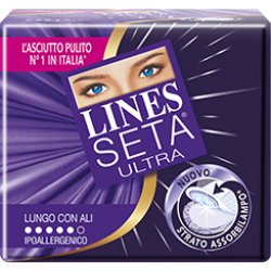 Lines Silk Ultra Long Wings Sanitary Pads 9 Pieces