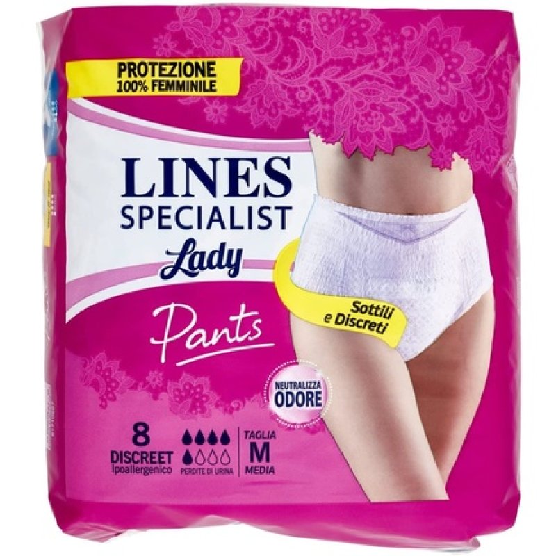 Lines Specialist Pants Discreet Urine Incontinence Pads Size M