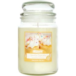 Airpure Large Candle Scented, Vanilla Cupcake Fragrance, 18oz Jar, 120 Hour