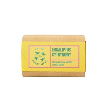 Mydlarnia Cztery Szpaki Eucalyptus Lemon Natural Soap Bar With Green Clay 110g