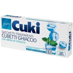 Cuki - Bags Transparent, For Ice Cubes With Flap Closure - 8 Packs