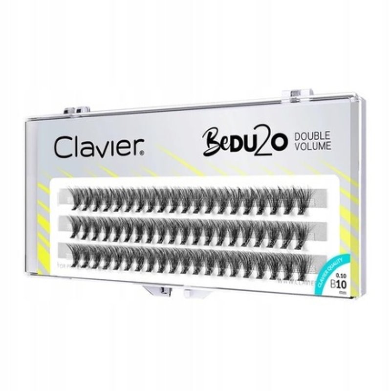 Clavier Artificial Eyelashes in Clusters BeDu2o Double Volume Various Lengths 8-14mm Ultravolume for a Perfect Look