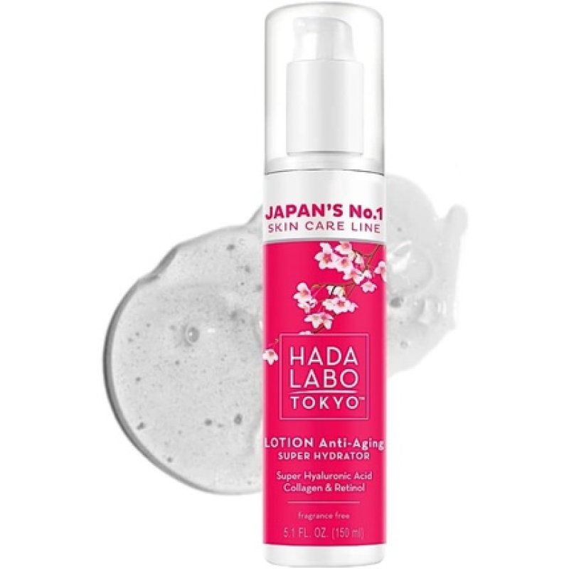 Hada Labo Tokyo Anti-Ageing Super Hydrator Lotion with Super Hyaluronic Acid, Collagen & Retinol for Age 40 150ml