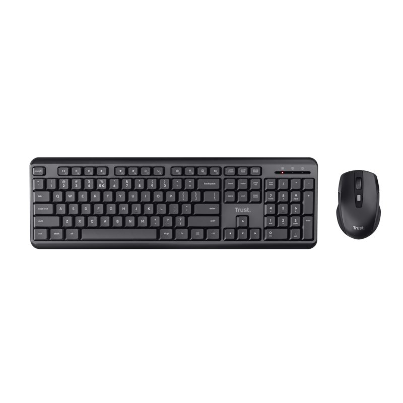 Trust TKM-350 keyboard Mouse included Universal RF Wireless Black