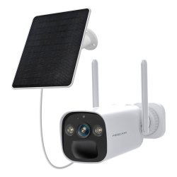 Foscam BP4 WLAN Überwachungskamera inkl. Solarpanel 4MP (2560x1440), Akku-/Solarbetrieb, Nachtsicht in Farbe
