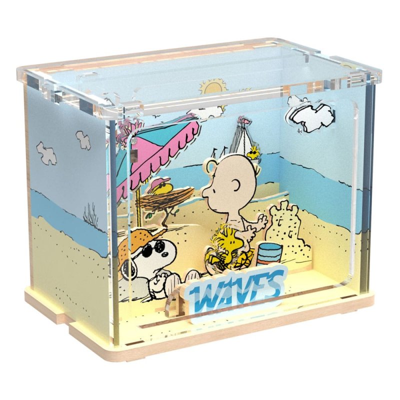 Peanuts Puremind Jeu de construction Mini Scene Chilling at the Beach