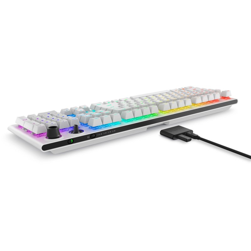 Alienware AW920K clavier Jouer USB RF Wireless Bluetooth Blanc