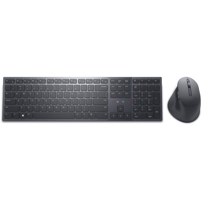 DELL KM900 keyboard Mouse included Office RF Wireless Bluetooth QWERTY Nordic Graphite