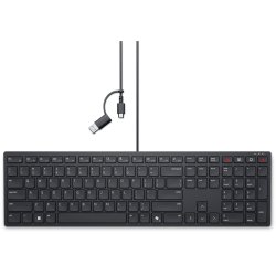 DELL KB525C keyboard Office USB QWERTY Nordic Black