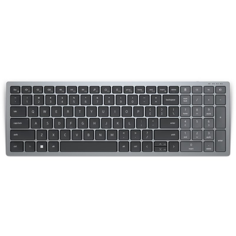 DELL KB740 clavier Bureau RF sans fil Bluetooth AZERTY Belge Gris, Noir