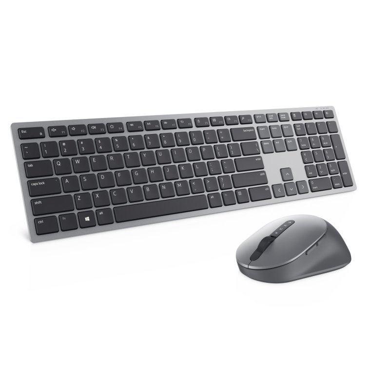 DELL KM7321W keyboard Mouse included Office RF Wireless Bluetooth QWERTZ Czech, Slovakian Grey, Titanium