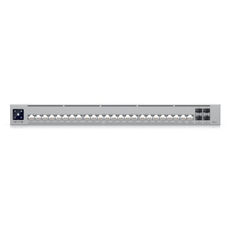 Ubiquiti Switch UniFi 22x2.5G RJ45/2x10G RJ45/4xSFP Managed PoE 600W 19" Rack-Mountable, 1,3" Touchscreen