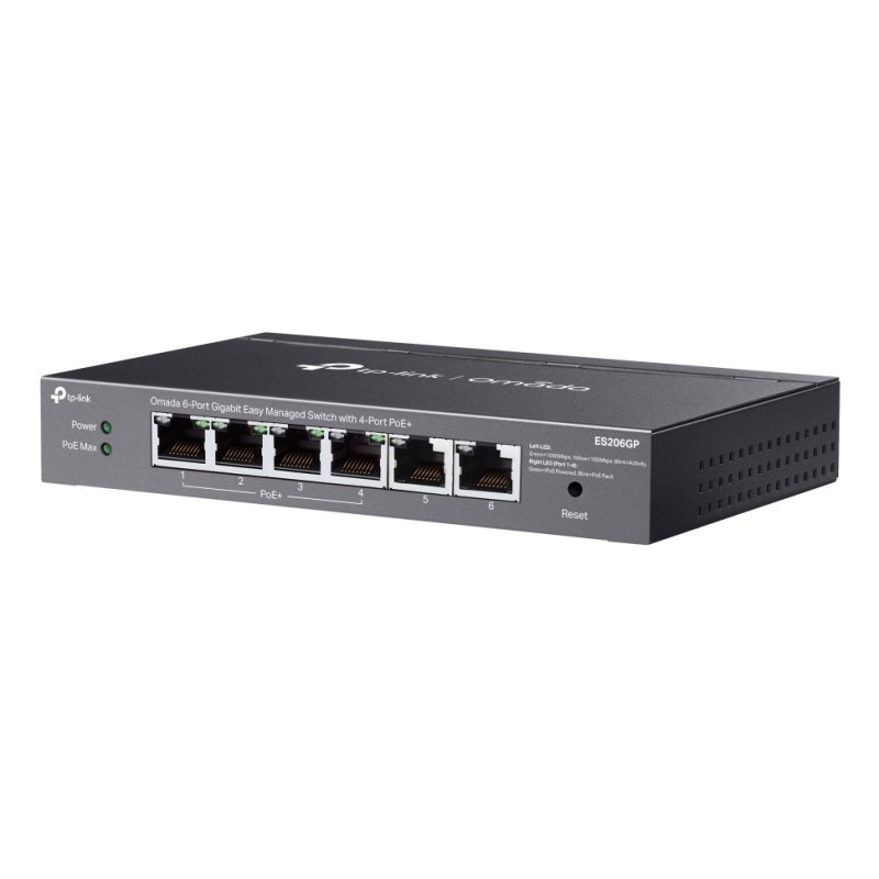 TP-Link Omada ES206GP commutateur réseau Géré Gigabit Ethernet (10/100/1000) Connexion Ethernet, supportant