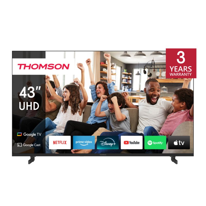 Thomson Q70 Series 43UG4S14 TV 109,2 cm (43") 4K Ultra HD Smart TV Wifi Noir
