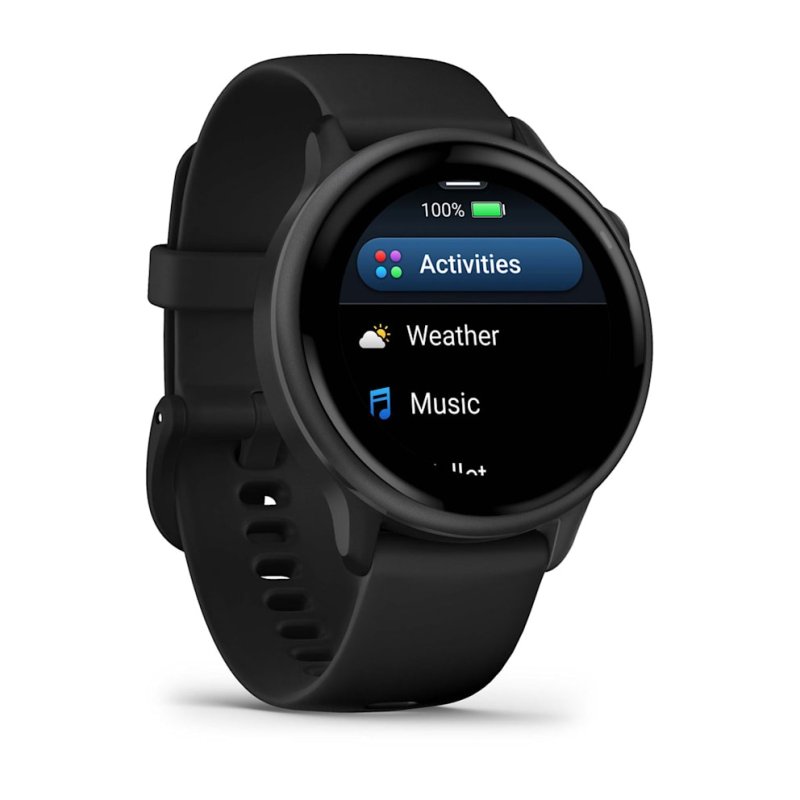 Garmin vívoactive 6 3.05 cm (1.2") AMOLED 42 mm Digital 390 x 390 pixels Touchscreen Black Wi-Fi GPS (satellite)