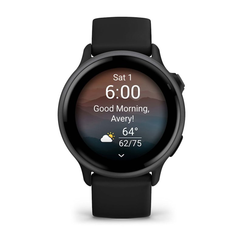 Garmin vívoactive 6 3.05 cm (1.2") AMOLED 42 mm Digital 390 x 390 pixels Touchscreen Black Wi-Fi GPS (satellite)
