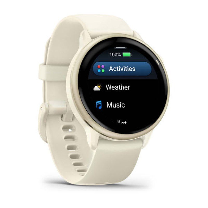 Garmin vívoactive 6 3.05 cm (1.2") AMOLED 42 mm Digital 390 x 390 pixels Touchscreen White Wi-Fi GPS (satellite)
