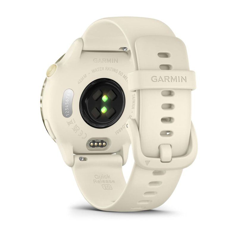 Garmin vívoactive 6 3.05 cm (1.2") AMOLED 42 mm Digital 390 x 390 pixels Touchscreen White Wi-Fi GPS (satellite)