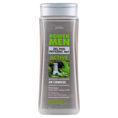 JOANNA Power Men Active 4in1 Shower Gel for Men with Vitamin PP and Hemp 300ml