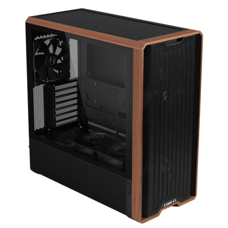 Lian Li Lancool LAN217X unité centrale Midi Tower Noir, Bois