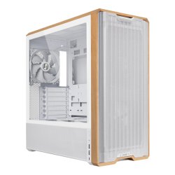 Lian Li Lancool LAN217W computer case Midi Tower White, Wood