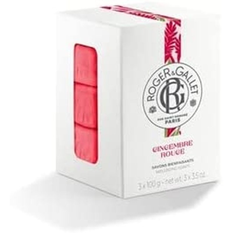 Roger & Gallet Gingembre Rouge Soap 100g - Pack of 3