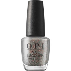 OPI Nail Lacquer Opaque Shimmer Finish Metallic Gray & Gold Nail Polish 0.5 fl oz