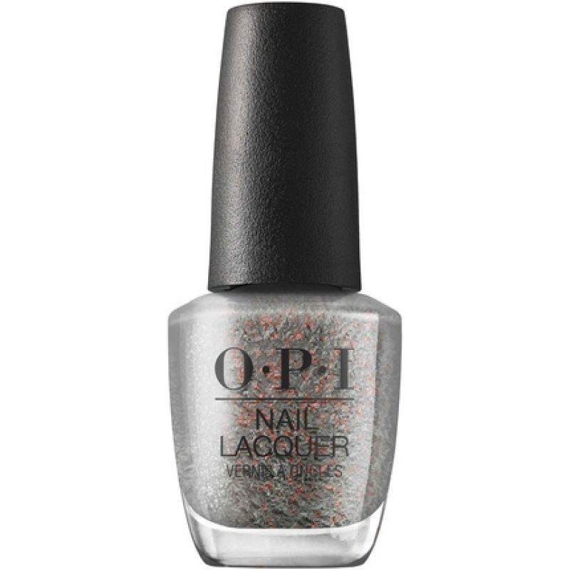 OPI Nail Lacquer Opaque Shimmer Finish Metallic Gray & Gold Nail Polish 0.5 fl oz
