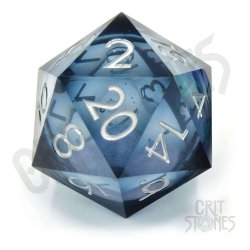 CritStones D20 dés Liquid Core Ocean Orb 5 cm