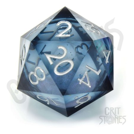 CritStones D20 dés Liquid Core Ocean Orb 5 cm