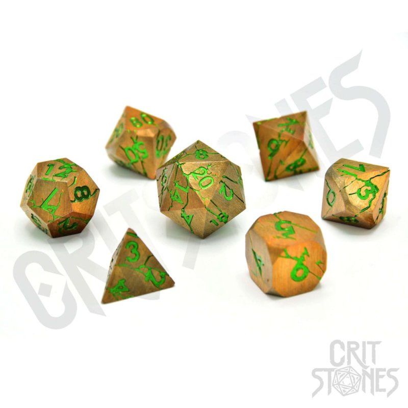 CritStones Metal pack dés Gorgon Gaze (7)