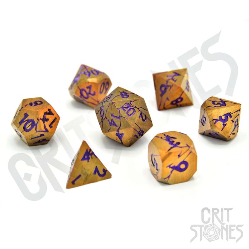 CritStones Metal pack dés Shattered Sigils (7)