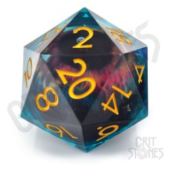 CritStones D20 dés Liquid Core Eye of the Oracle 5 cm