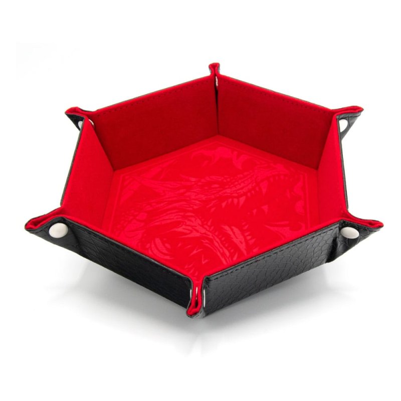CritStones Plateau à dés pliant Dragon Skin Edition Red