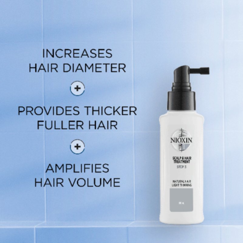 Nioxin System 1 Scalp & Hair Treatment 100ml - Volumizing Leave in Haircare for Natural, Mildly Thinning Hair -