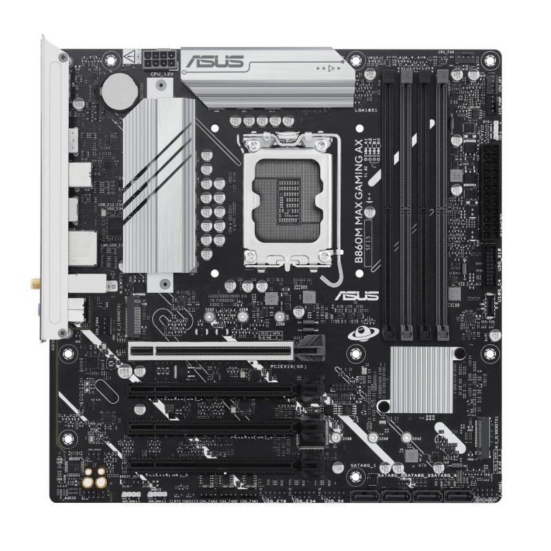 ASUS B860M MAX GAMING AX Intel B860 LGA 1851 (Socket V1) micro ATX