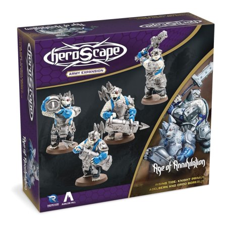 Heroscape Expansion Rising Tide - Knight Primus Adelbern & Ordo Borealis Army *ANGLAIS*