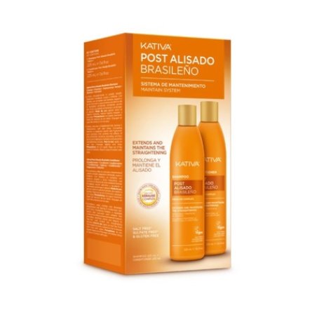 Kativa Post Brazilian Straightening Maintenance Pack - Shampoo 225 Ml, Conditioner 225 Ml, Treatment 150 Ml
