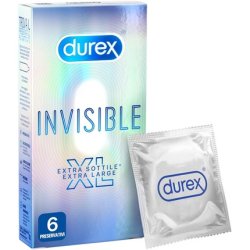Durex Invisible Extra Large Ultra Thin High Sensitivity Condoms 6 Condoms