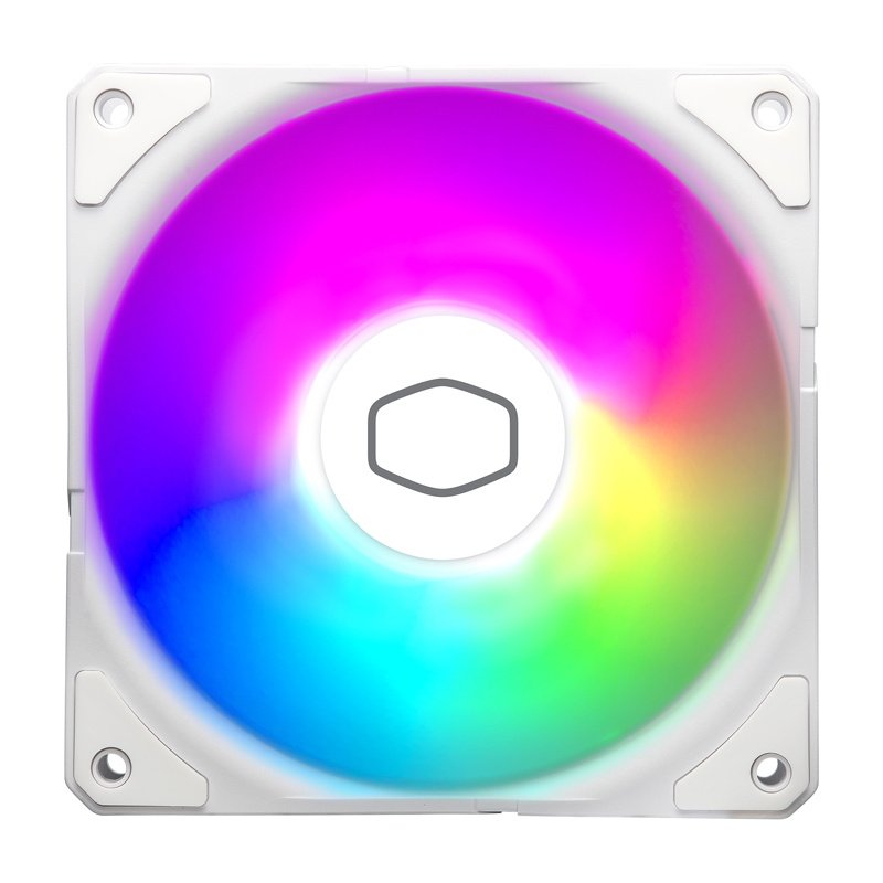 Cooler Master SickleFlow Edge 120 ARGB 12cm PWM Case Fan, Up to 2500 RPM, Loop Dynamic Bearing, White Edition