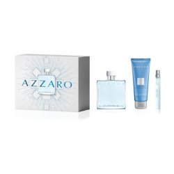 Azzaro Chrome Eau de Toilette - Fresh Mens Cologne Gift Set - Full Size Fragrance (3.3 fl oz) Travel Size Spray (0.34