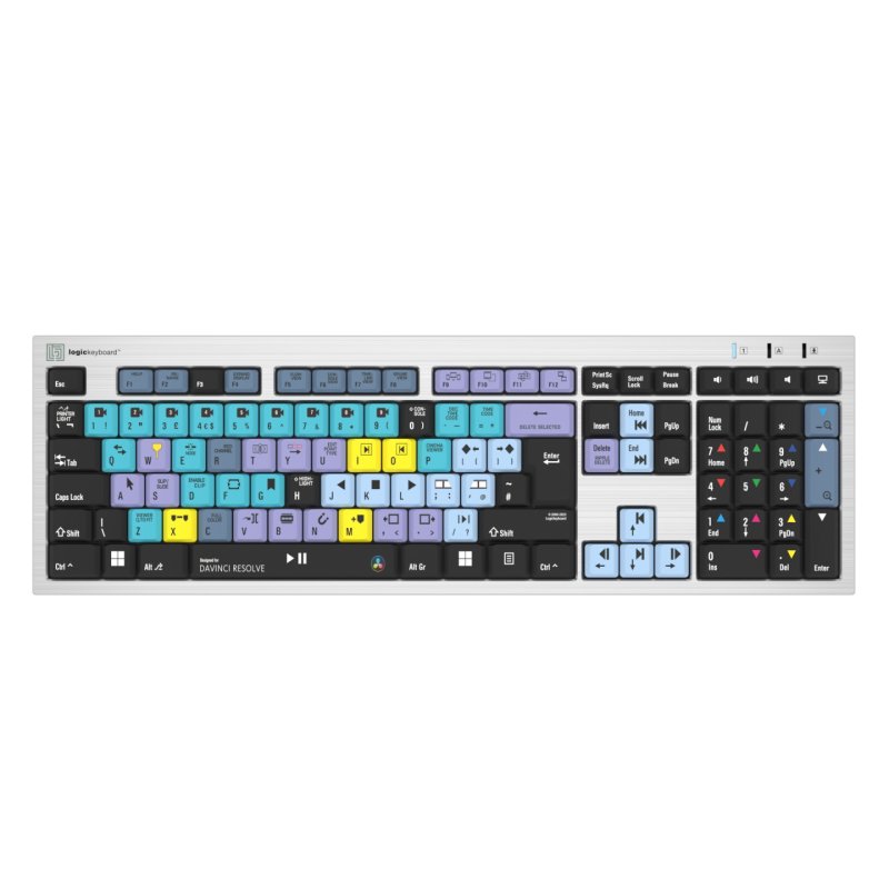 Logickeyboard LKB-RESC-AJPU-UK clavier Bureau USB QWERTY Anglais Argent