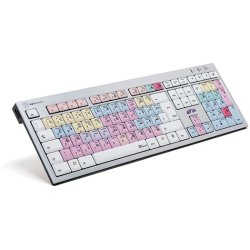 Logickeyboard Avid Pro Tools keyboard USB QWERTZ German Black, Silver