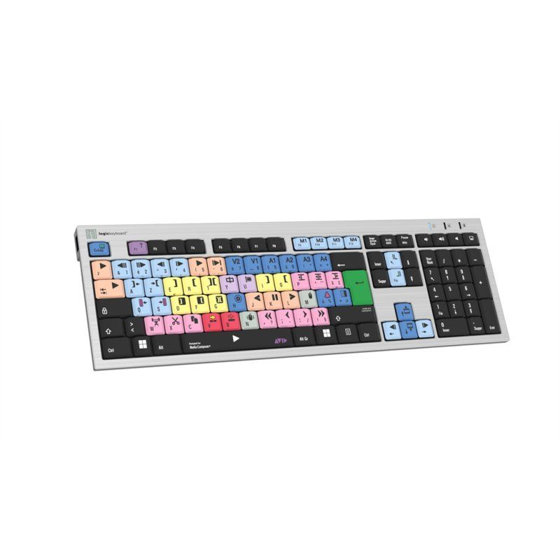Logickeyboard LKB-MCOM4-AJPU-FR keyboard Universal USB AZERTY French Silver