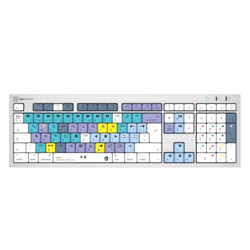 Logickeyboard LKB-RESC-CWMU-UK clavier Bureau USB QWERTY Anglais Argent