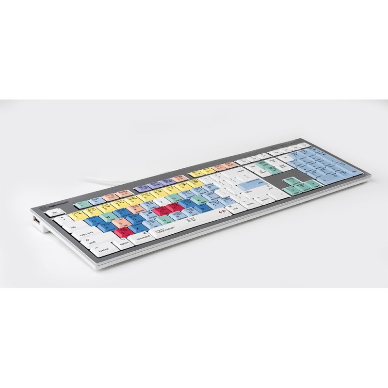 Logickeyboard ALBA clavier Universel USB ĄŽERTY Français Argent