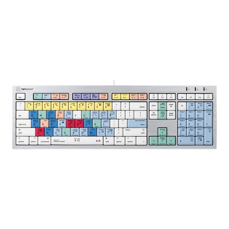 Logickeyboard ALBA keyboard Universal USB ĄŽERTY French Silver
