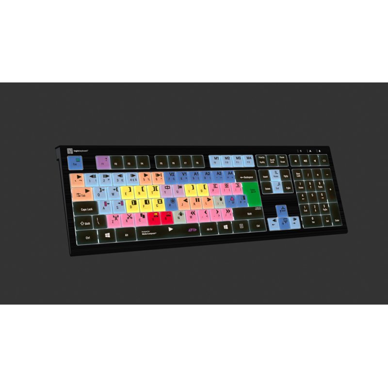 Logickeyboard LKB-MCOM4-A2PC-UK keyboard Gaming Lightning QWERTY English Black