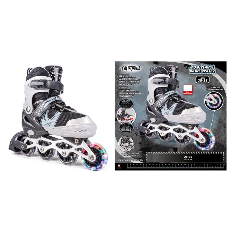 California - Inliners w/light Size 35-38 - Black (24943)